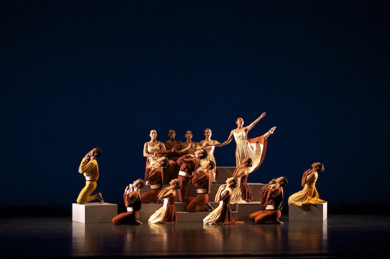 The Limon Company in a series of sculpted poses in Doris Humphrey's Passacaglia